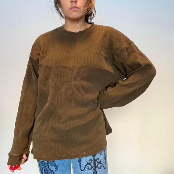 Oversized thermal pullover dark green - Picture 2 of 4